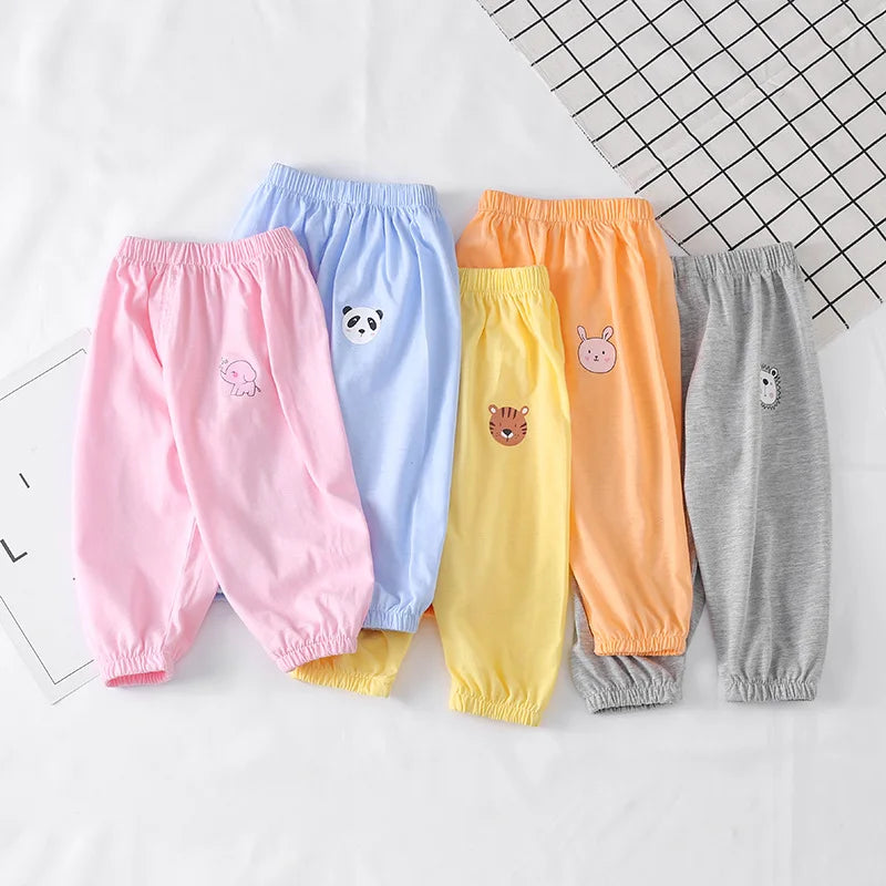 Children's Cotton Anti Mosquito Pants Baby Boys and Girls Thin Loose Casual Bloomers 1 2 3 4 5 Years Summer Kids Pants