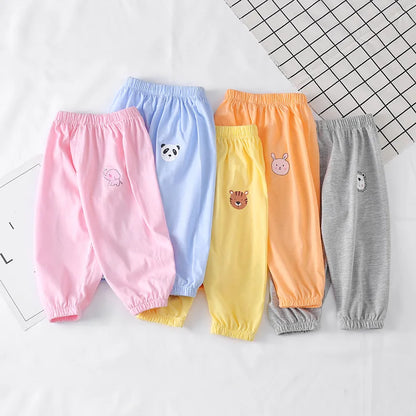 Children's Cotton Anti Mosquito Pants Baby Boys and Girls Thin Loose Casual Bloomers 1 2 3 4 5 Years Summer Kids Pants