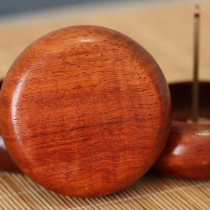 4 Holes Rosewood Incense Burner Stick Holder Bowl Shape Censer Home Decoration