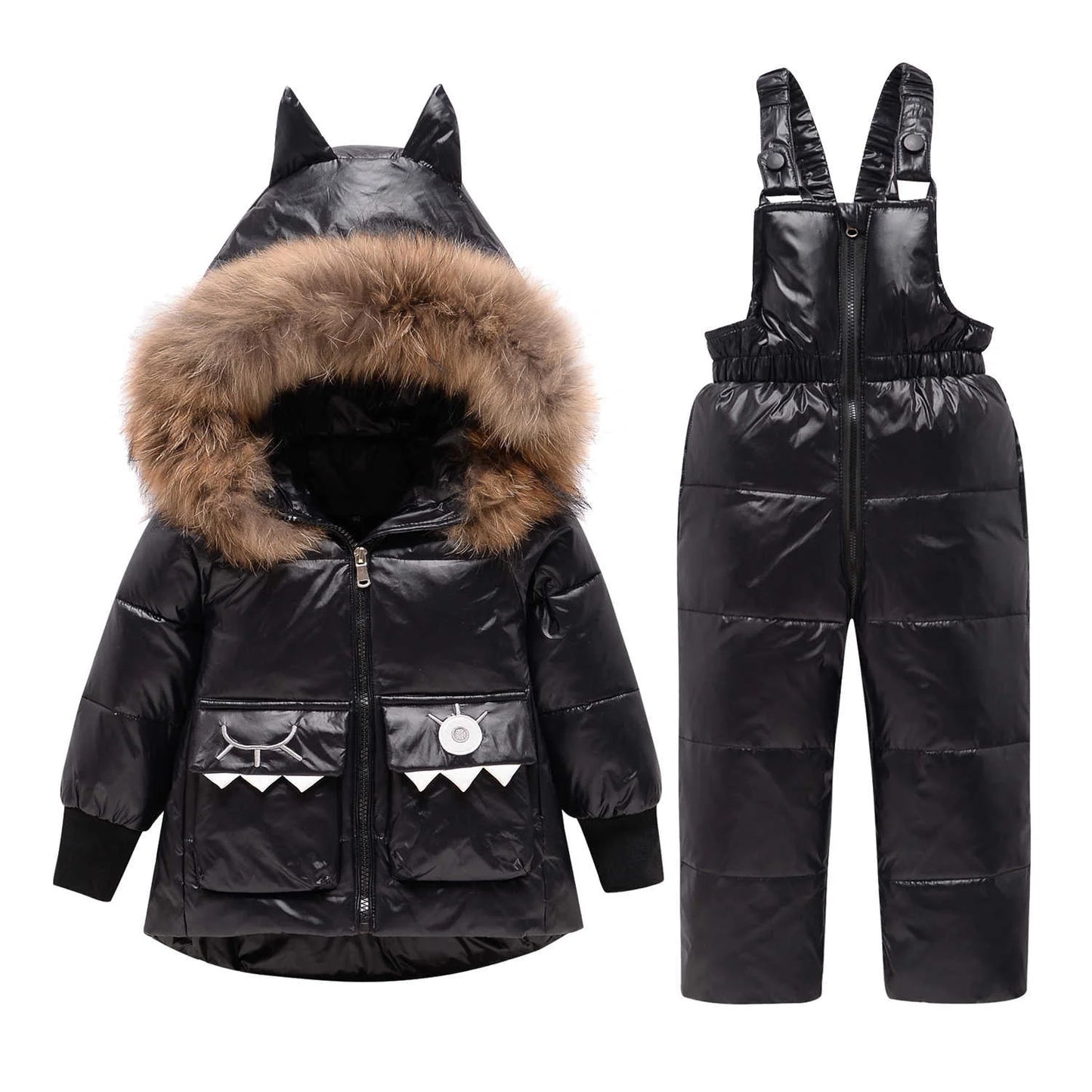 Kinder Kleidung Set Mit Kapuze Parka Junge Baby Overalls kleinkind Mädchen Kleidung Winter Warme Daunenjacke Kinder dinosaurier Mantel Schneeanzug