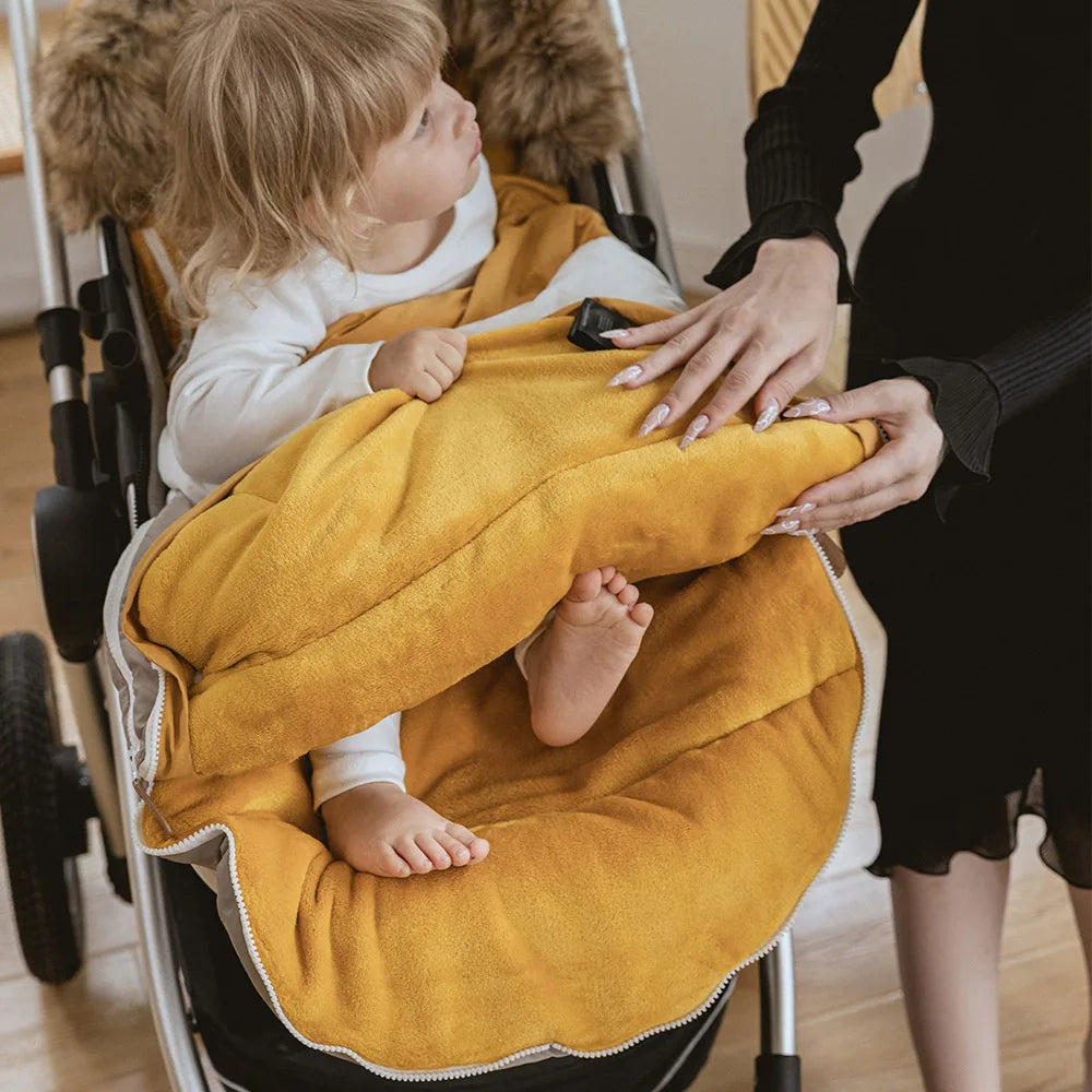 Winter-Fußsack für Kinderwagen, 0–36 Monate, winddicht, warm, Umschlag für universellen Kinderwagen, für draußen, Reisezubehör für Kinderwagen