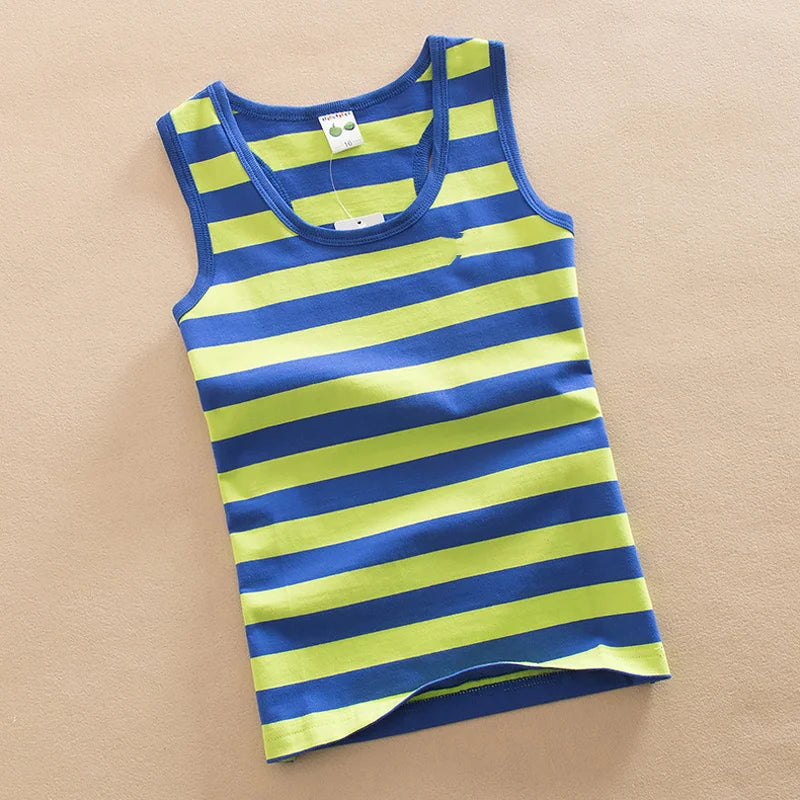 2022 Summer Striped Tank Top for Girls - Cotton Undershirt Camisole