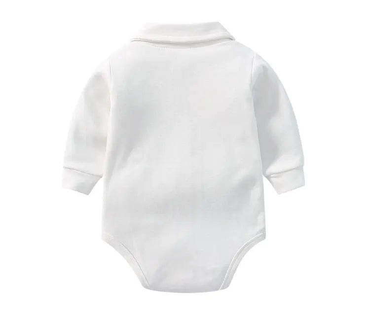 Newborn Baby Clothing Boys Polo Shirt Long Sleeve 100%Cotton Bodysuit 0-24 Months Spring&Autumn Solid Color Toddlers Baby Romper