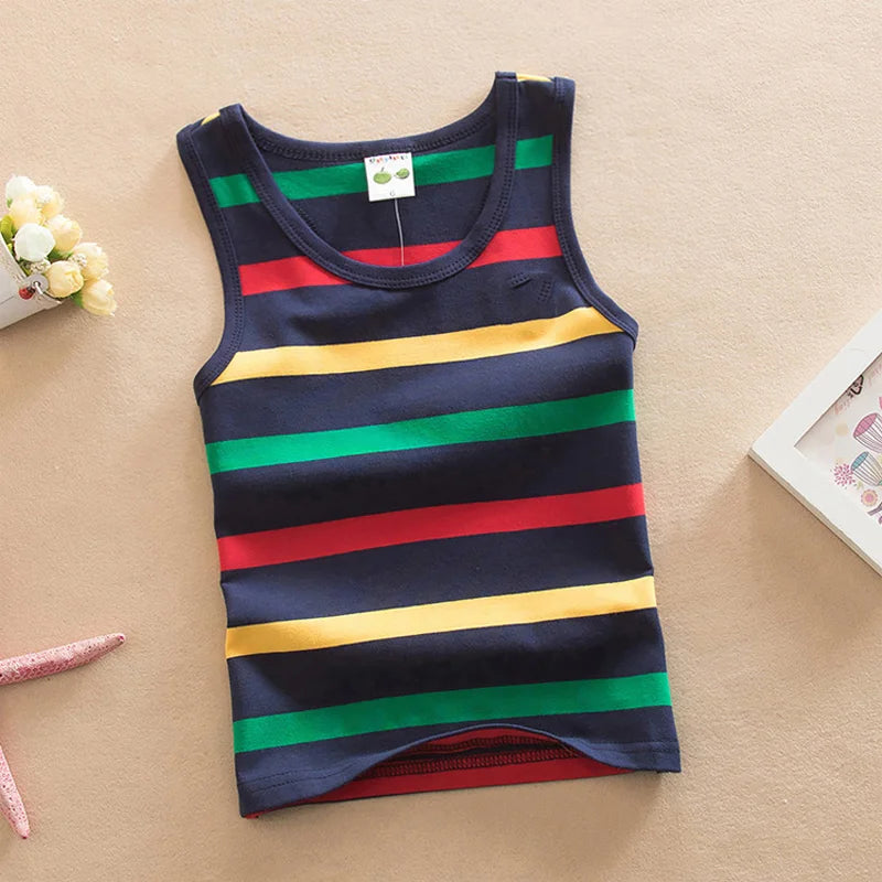 2022 Summer Striped Tank Top for Girls - Cotton Undershirt Camisole