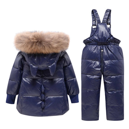 Children Clothing Set Hooded Parka Boy Baby Overalls toddler Girl Clothes Winter Warm Down Jacket Kids dinosaur Coat Snowsuit