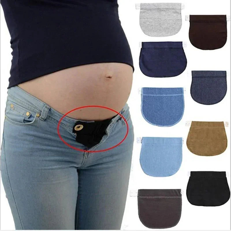 Adjustable Elastic Maternity Waistband Belt - Pregnancy Pants Extender