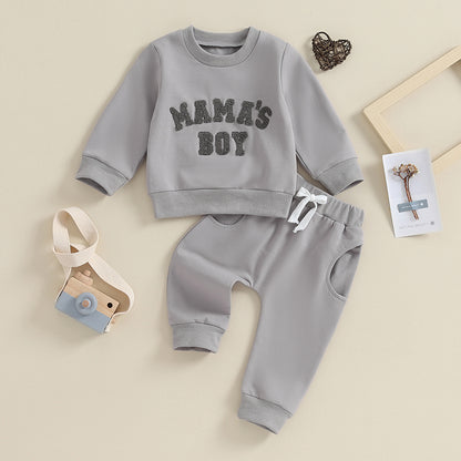 2023-09-20 Lioraitiin 0-3Y Neugeborenen Kleinkind Baby Jungen Herbst Winter Outfits Brief Crewneck Sweatshirt Casual Hosen Set 2Pcs Kleidung