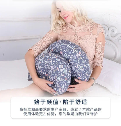 Waist Pillow for Pregnant Women Multifunctional Abdominal Protection Side Lying Artifact U-shaped Cushion Maternity Body Pillow