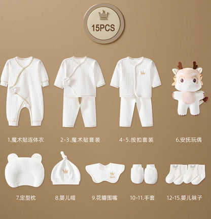 0-3 Months Newborn Clothing Set - 100% Cotton Unisex Infant Clothes (15/17/18/20 Pieces)