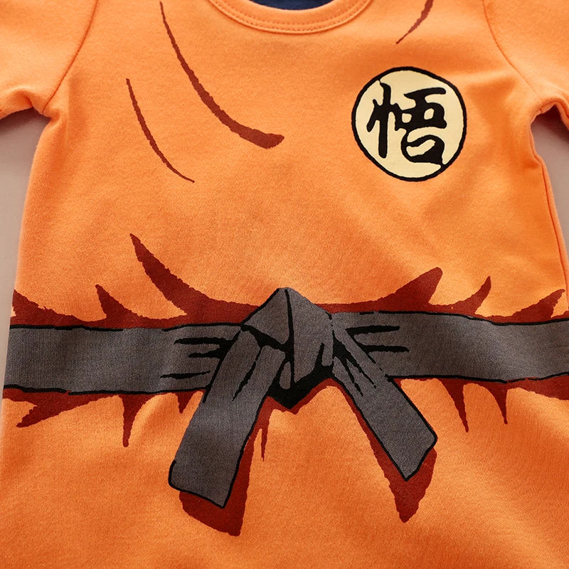 Frühling und Herbst Neugeborenenkostüm Rollenspiel Anime-Stil Coole Baumwolle Bequeme weiche Mädchen Jungen Langarm Baby Body