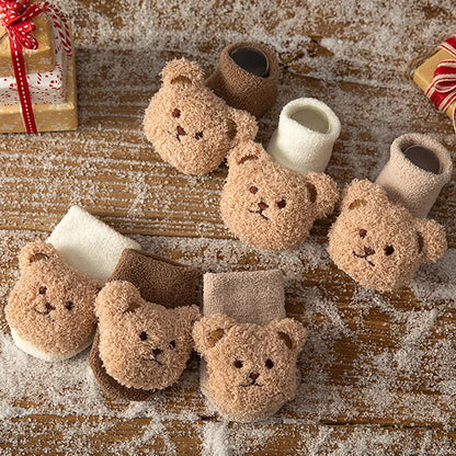 Cartoon Bear Rabbit Newborn Infant Warm Socks Autumn Winter Thickened Boys Girls Kids Sleep Socken Cute Baby Children Floor Sock