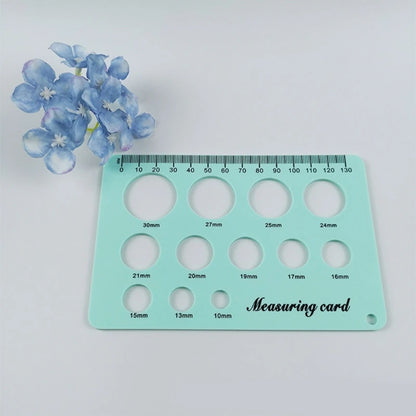 Breast Pump Nipple Silicone Ruler 12Size Nipple Diameter Breastpump Flange Circle Sizing Ruler Measuring Card Sizing Tool