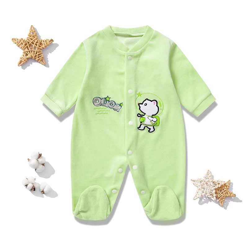 Neugeborenen Baby Kleidung Strampler Jungen Mädchen Bodys Baby Footies Homedress Pyjama Soild Overall 0-9 Monate Baby Kleinkind Nachtwäsche