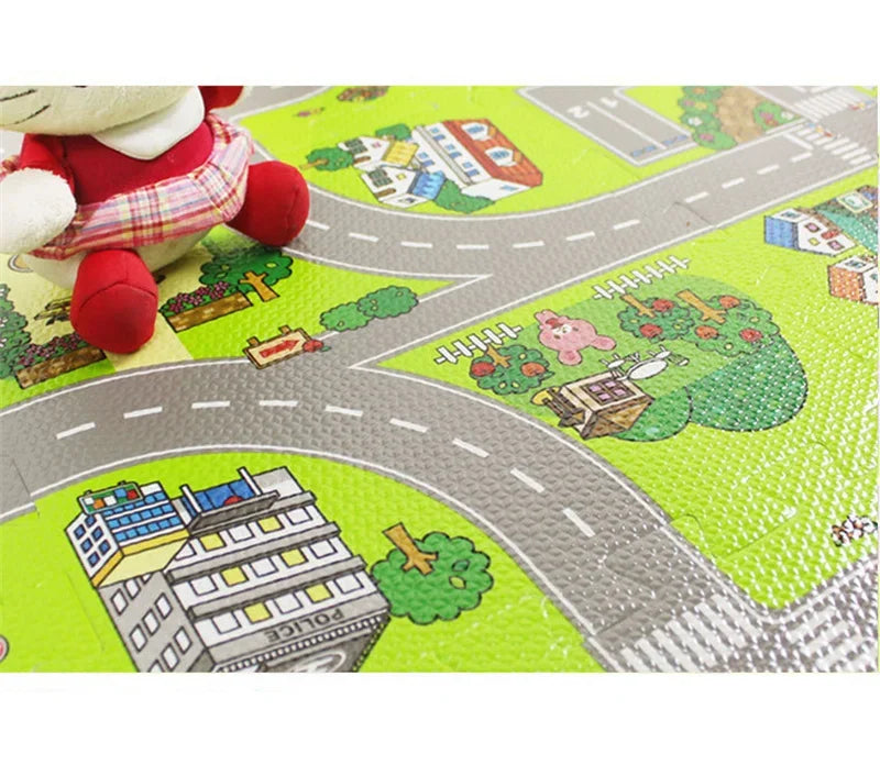 Babyspielmatten Eva-Schaum Puzzlematte Kinderzimmer Aktivitäten Spielmatte für Baby Interlock Bodenteppich 30*30CM/Set Spielzeug Geschenk