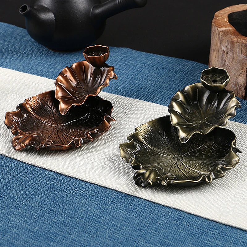 Leaf Tower Incense Ceramic Burner Fragrance Holder Backflow Censer Creative Aromatherapy Smoke Reflux Stick