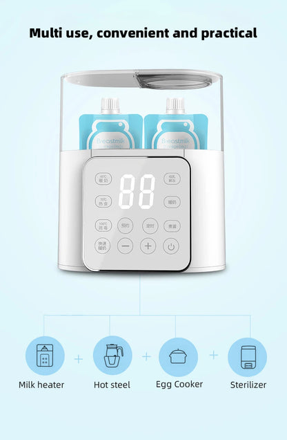 Babyflaschenwärmer, multifunktionaler, schneller Babynahrungswärmer, Babymilchwärmer und Sterilisator mit genauer Temperaturregelung