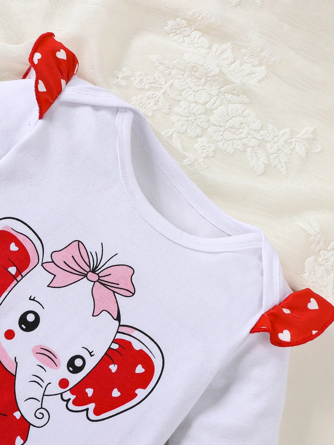 Baby Spring&Autumn Clothing Newborn Infant Baby Girl Clothes Elephant Printed Long Sleeve Jumpsuit+Pant Headband 3Pcs Outfits