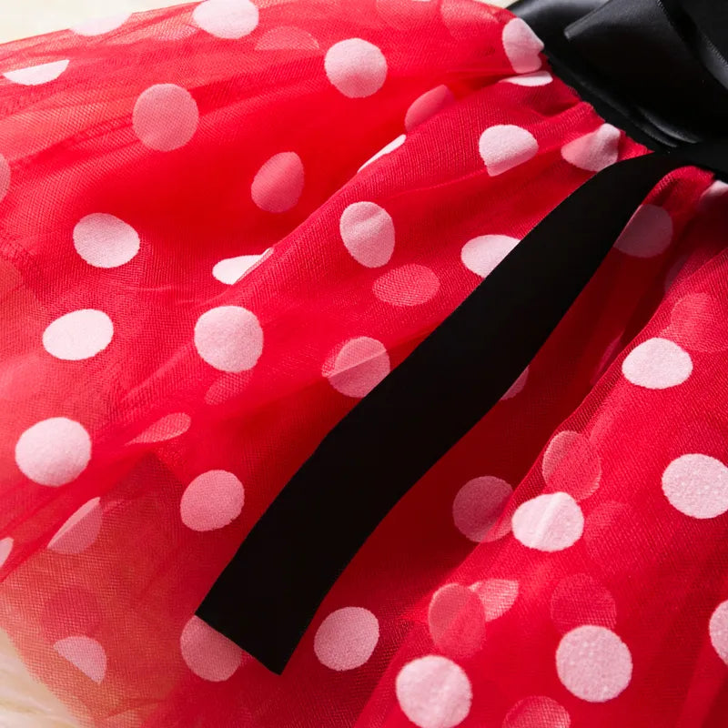 Mini Mouse Baby Girl Dresses 2-6 Yrs Cosplay Princess Costume for Girls Kids Birthday Christmas Party Polka-Dot Dresses Clothing