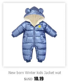 winter snow overalls baby wear clothing clothes snowsuit duck down jacket for kids girl coat Park infant overcoat boy jumpsuit