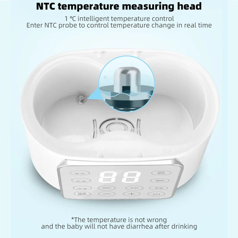 Babyflaschenwärmer, multifunktionaler, schneller Babynahrungswärmer, Babymilchwärmer und Sterilisator mit genauer Temperaturregelung