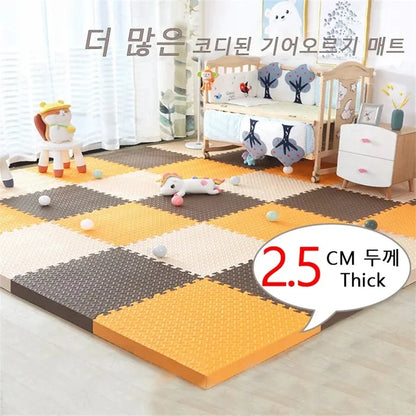 2.5CM Thick Solid Color Baby Activity Mat - Environmental Protection PU Gym Puzzle Mat