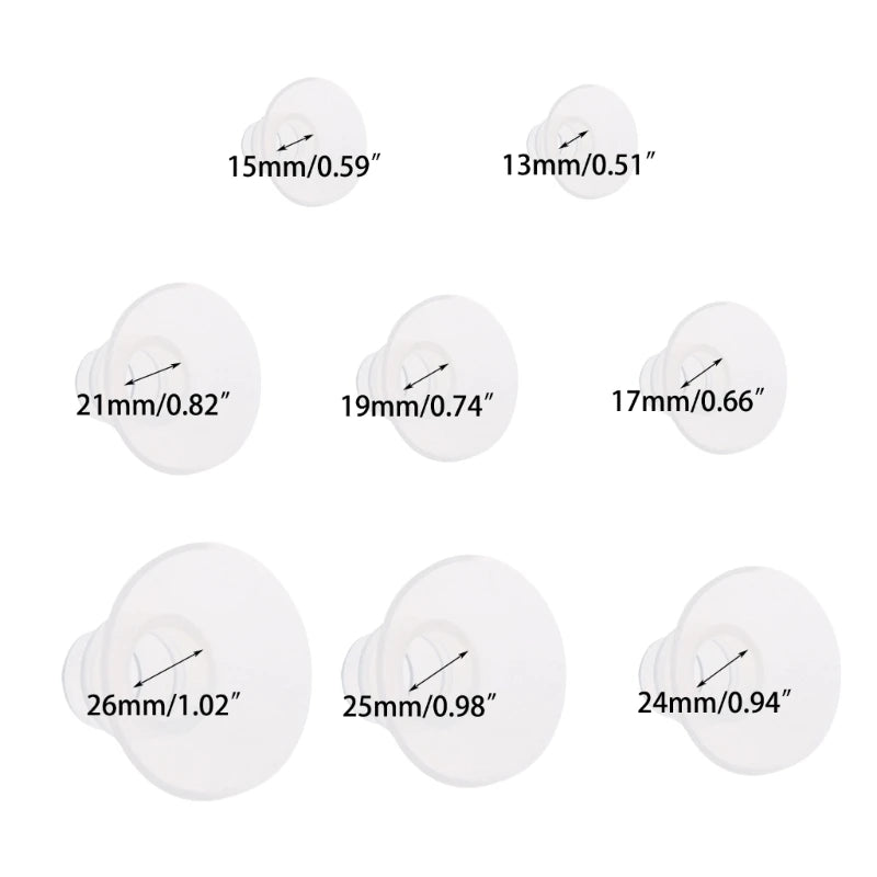 Electric Breast Pump Flange Insert Breastpump Shield Flange Insert Breastpump Part Accessories 13/15/17/19/21/24/25/26mm X90C