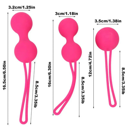 Pelvic Floor Strengthening Device Silicone Muscles Tightening Training Kit Massage Ball 3Pcs Pelvic Muscle Exerciser Pelvic