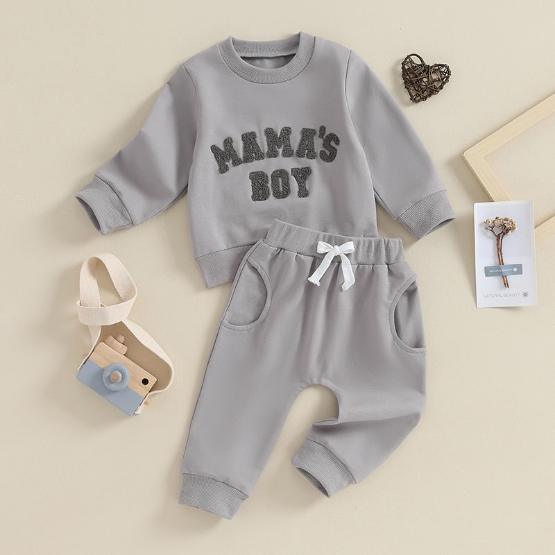 2023-09-20 Lioraitiin 0-3Y Newborn Toddler Baby Boy Fall Winter Outfits Letter Crewneck Sweatshirt Casual Pants Set 2Pcs Clothes