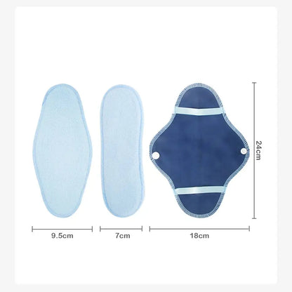 AIO 8Pcs/ Set Reusable Washable Cloth Menstrual Pads Soft Panty Liners with Wet Bag Leak-proof  Daily-Night Use Sanitary Napkins