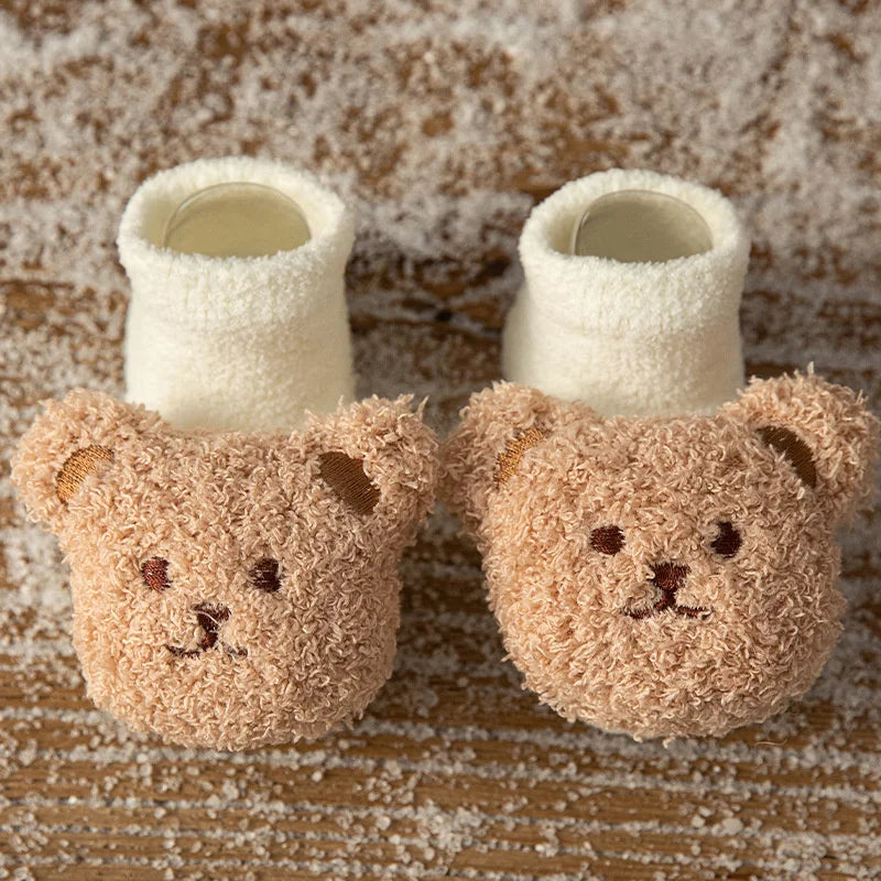 Cartoon Bear Rabbit Newborn Infant Warm Socks Autumn Winter Thickened Boys Girls Kids Sleep Socken Cute Baby Children Floor Sock