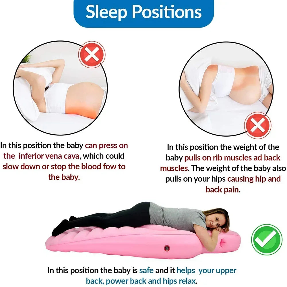 Inflatable Pregnancy Pillow Yoga Mat for Pregnant Women Inflatable Mat Mattress Pregnancy Maternity Body Bed Pillow Sleeping Mat