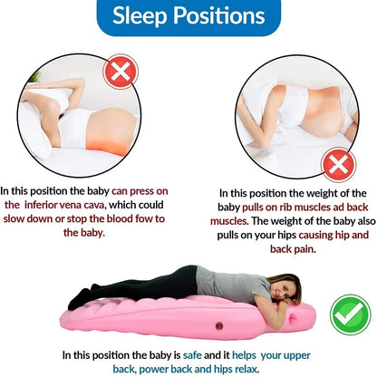 Inflatable Pregnancy Pillow Yoga Mat for Pregnant Women Inflatable Mat Mattress Pregnancy Maternity Body Bed Pillow Sleeping Mat