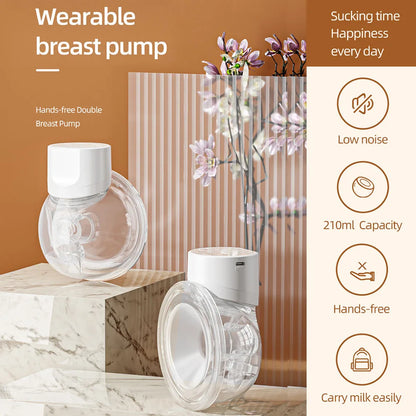 Wearable Breast Pump Wireless Pump with Comfortable 3 Modes & 9 Levels Hands Free Electric Pump Breastfeeding Milk Collector