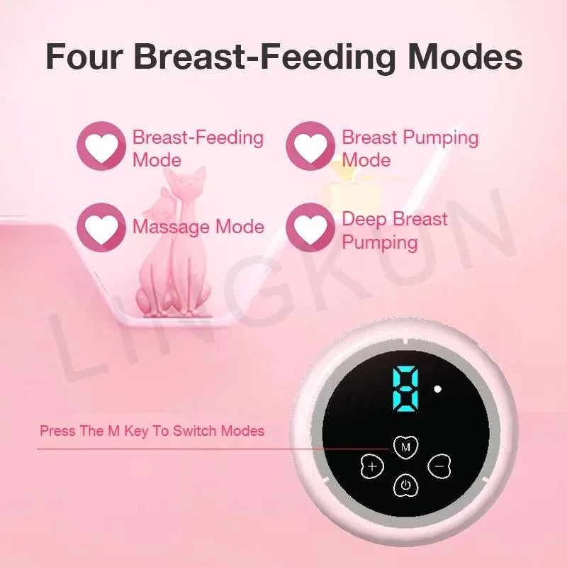 Automatic Electric Breast Pump Rechargable Portable Breast Pump Silent Powerful Suction Fortable Painless and Silent Breast