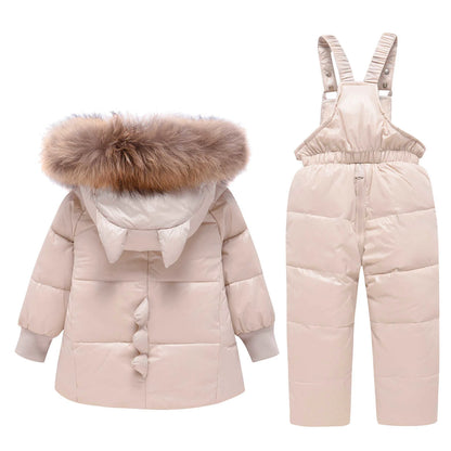 Kinder Kleidung Set Mit Kapuze Parka Junge Baby Overalls kleinkind Mädchen Kleidung Winter Warme Daunenjacke Kinder dinosaurier Mantel Schneeanzug