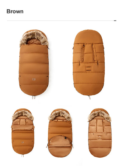 Winter-Fußsack für Kinderwagen, 0–36 Monate, winddicht, warm, Umschlag für universellen Kinderwagen, für draußen, Reisezubehör für Kinderwagen