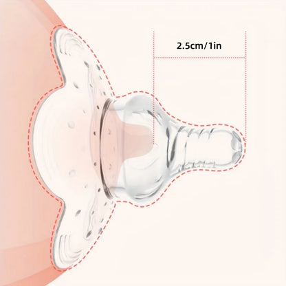 Angenehmes Stillerlebnis mit einer tragbaren Brustwarzenschutzkappe aus Silikon ohne Bisphenol A zum Stillen.