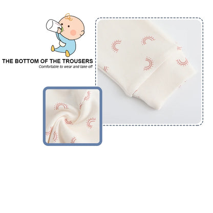 Kiddiezoom 5 Pcs/Lot Cute Cartoon Baby Boy Girl Pants 0-12Months Cotton Soft Newborn Pants