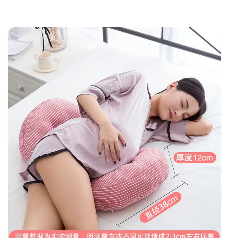 Multi-function U Shape Pregnant Women Sleeping Support Pillow Bamboo Fiber Cotton Side Sleepers Pregnancy Body Pillows For Mater