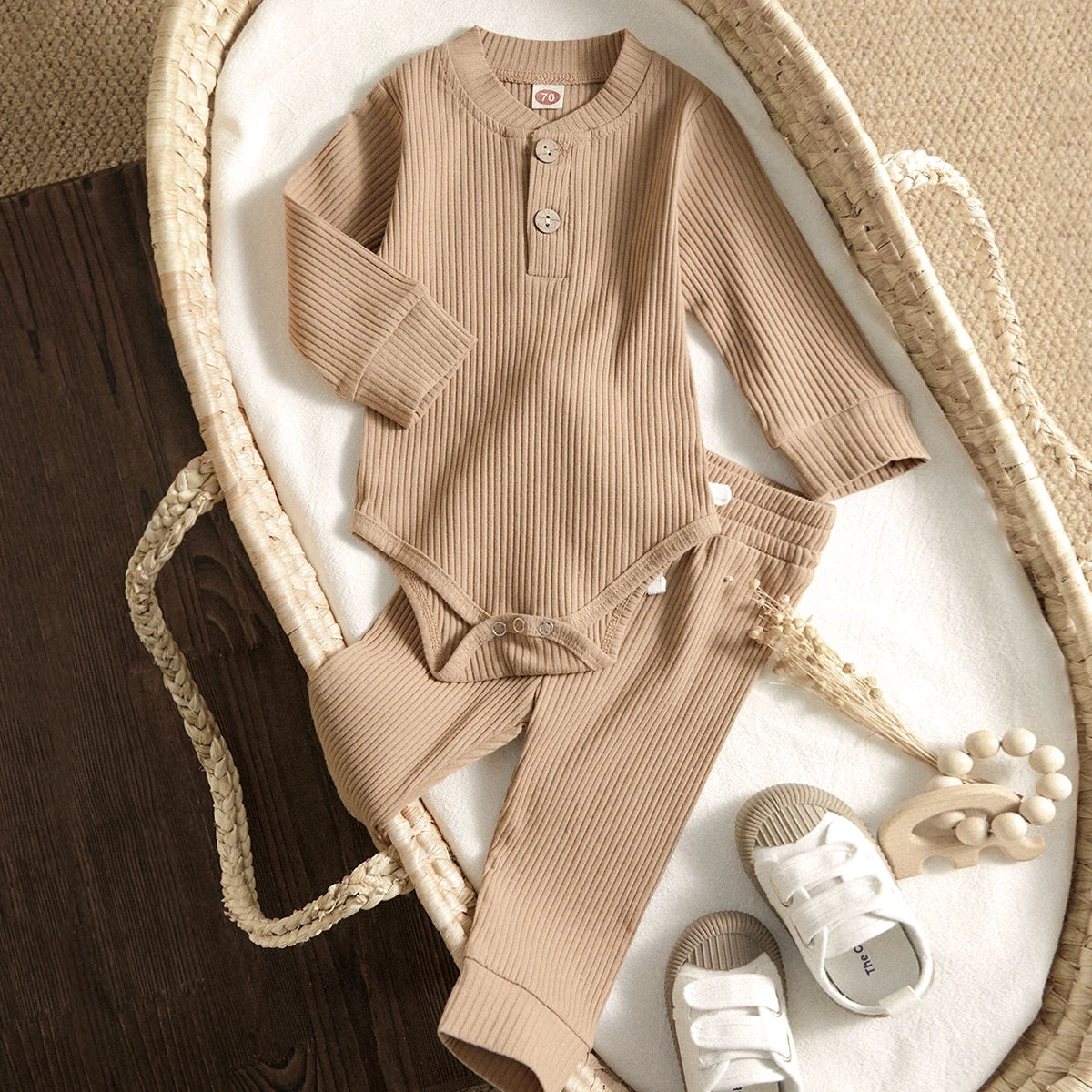 Ma&Baby 0-24M Newborn Infant Knit Baby Boy Girl Clothes Set Long Sleeve Button Romper Pants Outfits Autumn Spring Baby Clothing