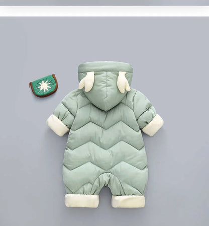 Neugeborenen Warme Baby mantel Winter Mit Kapuze Strampler Dicken Overall Overalls Schneeanzug Kinder Jungen Kleidung kinder kleidung DropShipping