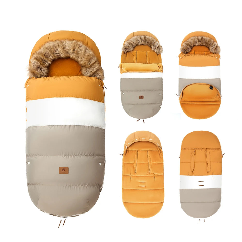 Winter Baby Stroller Footmuff 0-36 Months Windproof Warm Envelope For Universal Pram Outside Travel Baby Stroller Accessories