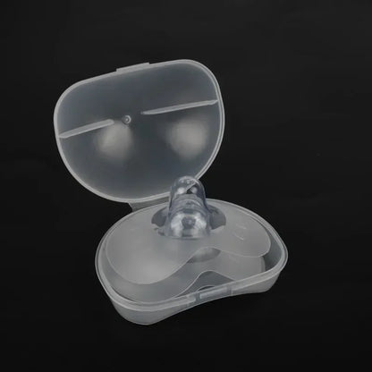 2Pcs Silicone Nipple Protectors Feeding Mothers Nipple Shields Protection Cover Breastfeeding With Clear Carrying Case