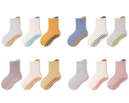 Lawadka 3 Paare/los Baumwolle kinder Socken Für Mädchen Jungen Solide Kinder Junge Mädchen Socken Nicht-slip 0-5T Casual Baby Kleinkind Socke 2024