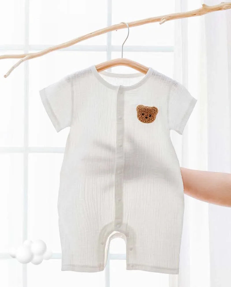 2023 koreanische Babyspielanzug Baumwolle mit langen Ärmeln Overall für Mädchen Jungen Niedliche Bären Einteiler Kleidung Neugeborenen Sommer Herbst Bodys