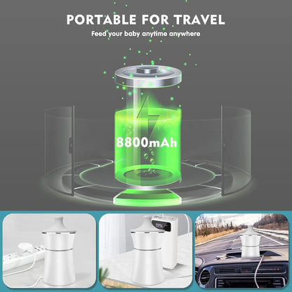 Portable Bottle Heater For Baby Breastmilk & Formula Milk 8800mAh USB Charge Fast Heating&Defrosting Wireless Baby Water Warmer