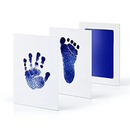 Neugeborenes Baby DIY Hand- und Fußabdruck-Set, Stempelkissen, Bilderrahmen, Handabdruck, Kleinkinder, Souvenir-Zubehör, sicheres, sauberes Babyparty-Geschenk