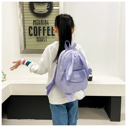 New Fashion Children School Bags Bunny Portable Backpacks Kids Travel Rucksacks Cute Boys and Girls School Book Backpack 20L