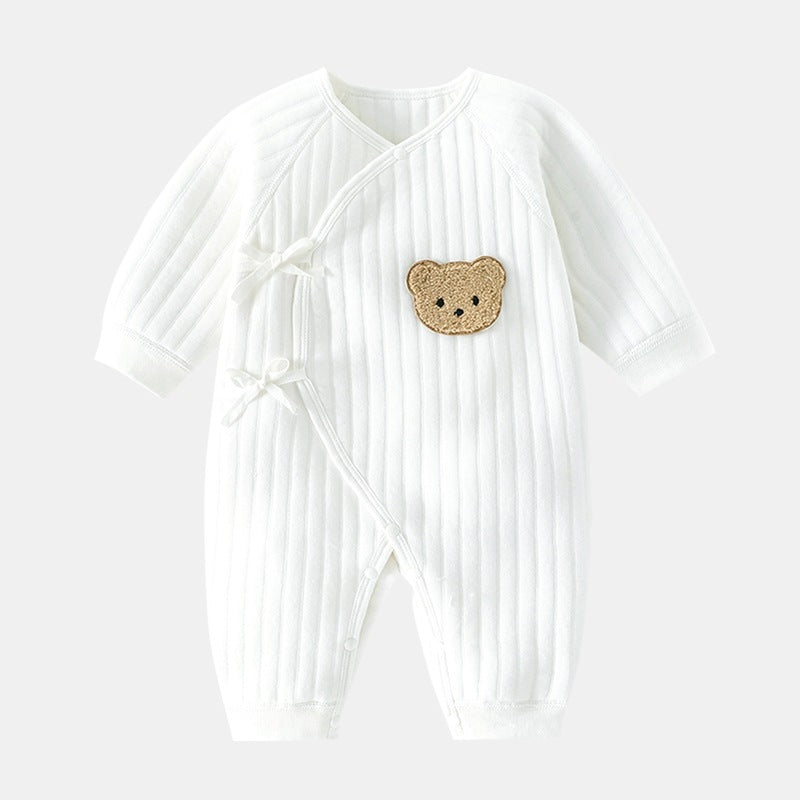 Jungen Mädchen Bodysuit Neugeborenen Onesie Kleidung Baumwolle Kleinkind Home Wear 0-6M Verdickte Frühlings- und Herbstkleidung