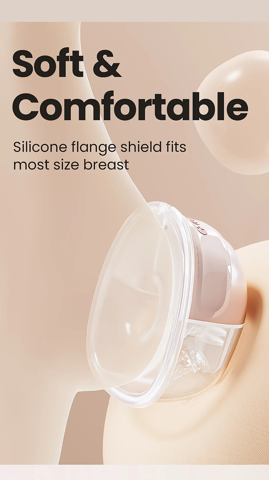 NCVI Wearable Electric Breast Pump 8111, Portable Wireless Pump with 4 Modes & 9 Levels, Double Pumps with 21/24mm Flanges